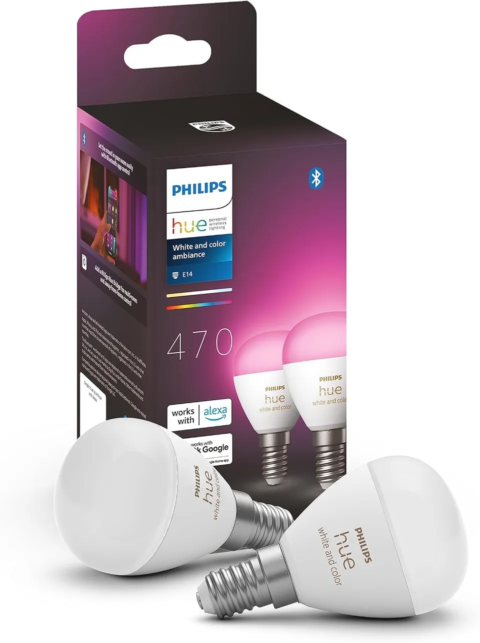 philips-hue-white-color-ambiance-lot-de-2-ampoules-led-connect-es-sph-riques-p45 image 1