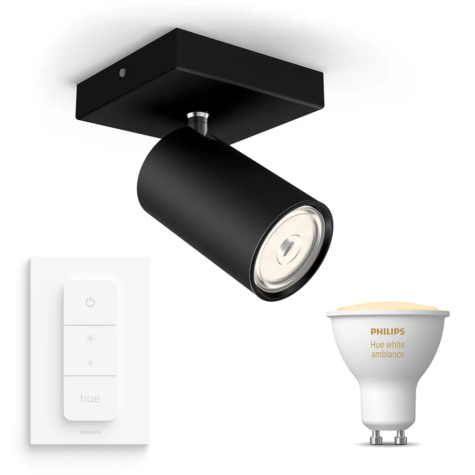 philips-kosipo-spot-en-saillie-1-point-noir-incl-philips-hue-white-ambiance-gu10 image 1