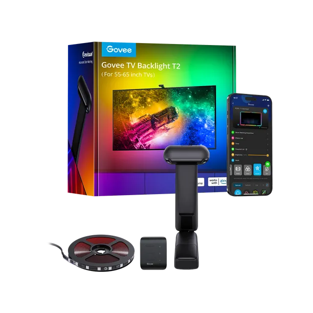 govee-envisual-tv-backlight-t2-r-tro-clairage-tv-intelligent-avec-cam-ra-de-sync image 1