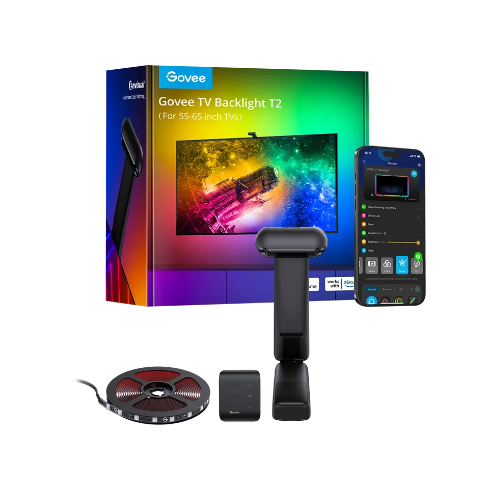 govee-envisual-tv-backlight-t2-r-tro-clairage-tv-intelligent-avec-cam-ra-de-sync image 1