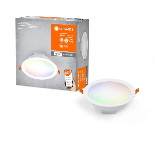 ledvance-smart-wifi-led-spot-integrated-17-cm-spot-encastr-rgb-tunable-white-12w image 1