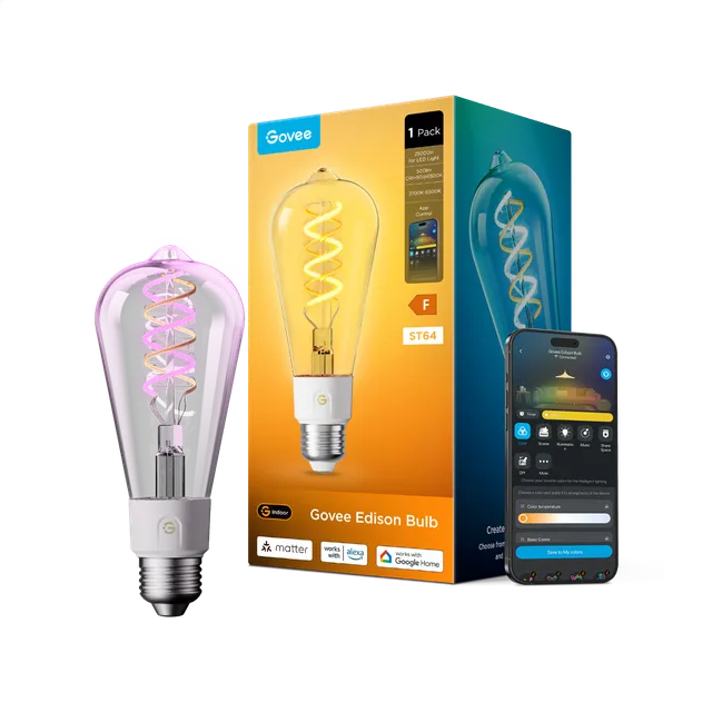 govee-st19-ampoule-connect-e-edison-e27-rgb-dimmable-500-lm image 1