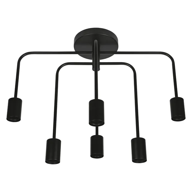 ledvance-plafonnier-design-industriel-en-verre-et-m-tal-noir-mat-suspension-vint image 1