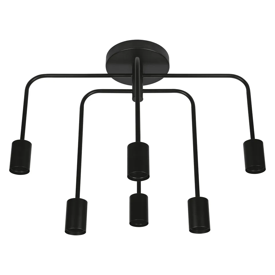ledvance-plafonnier-design-industriel-en-verre-et-m-tal-noir-mat-suspension-vint image 1