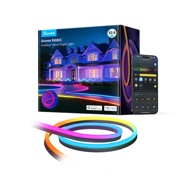 govee-rgbic-outdoor-neon-rope-light-h61a8-10-m-ruban-n-on-ext-rieur-ip67-avec-64 image 1