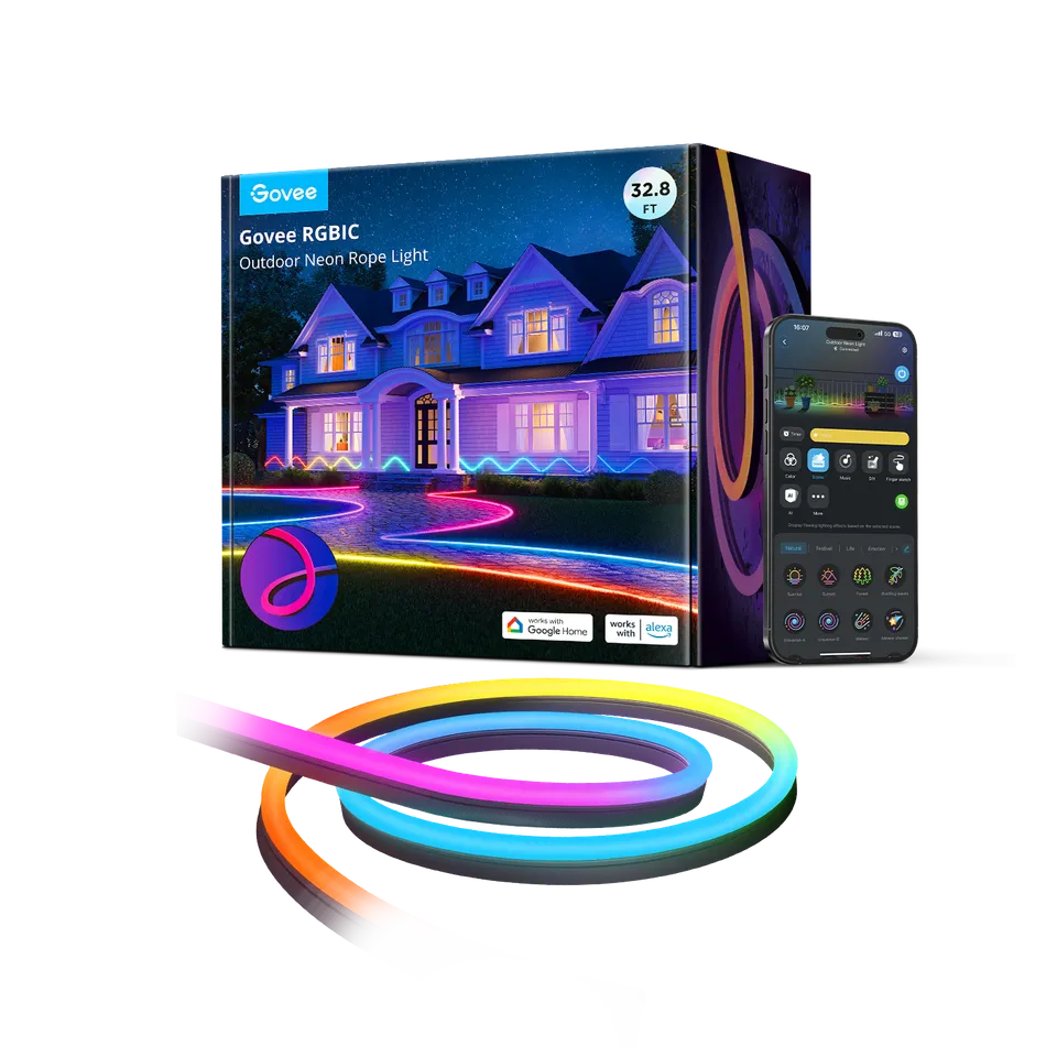 govee-rgbic-outdoor-neon-rope-light-h61a8-10-m-ruban-n-on-ext-rieur-ip67-avec-64 image 1