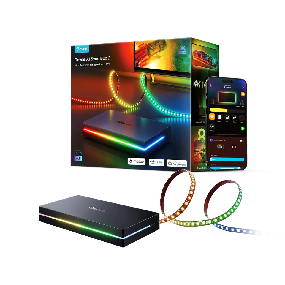 govee-ai-sync-box-kit-2-reconditionn-bo-tier-de-synchronisation-hdmi-2-1-8k-avec image 1