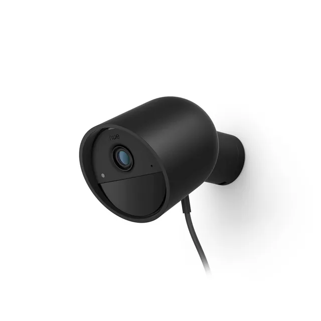 philips-hue-cam-ra-de-s-curit-filaire-intelligente-1080p-noire-int-rieur-ext-rie image 1