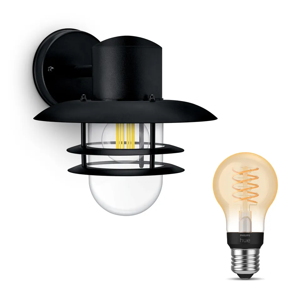 philips-hue-inyma-applique-murale-d-ext-rieur-vers-le-bas-noir-e27-hue-white-fil image 1