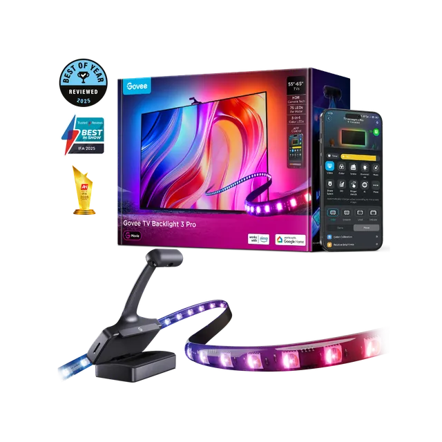 govee-tv-backlight-3-pro-h66a0-r-tro-clairage-tv-intelligent-avec-triple-cam-ra- image 1