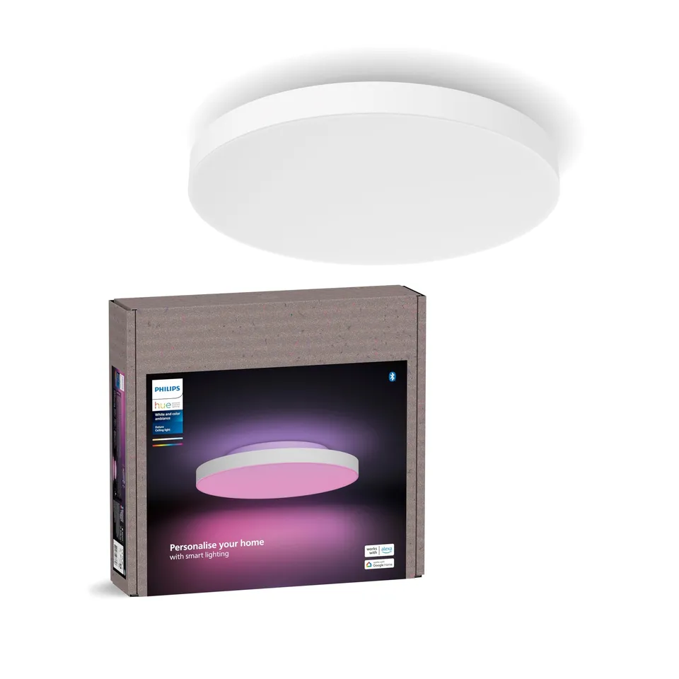 philips-hue-datura-plafonnier-led-connect-sans-cadre-57-4-x-57-4-cm-blanc-et-cou image 1