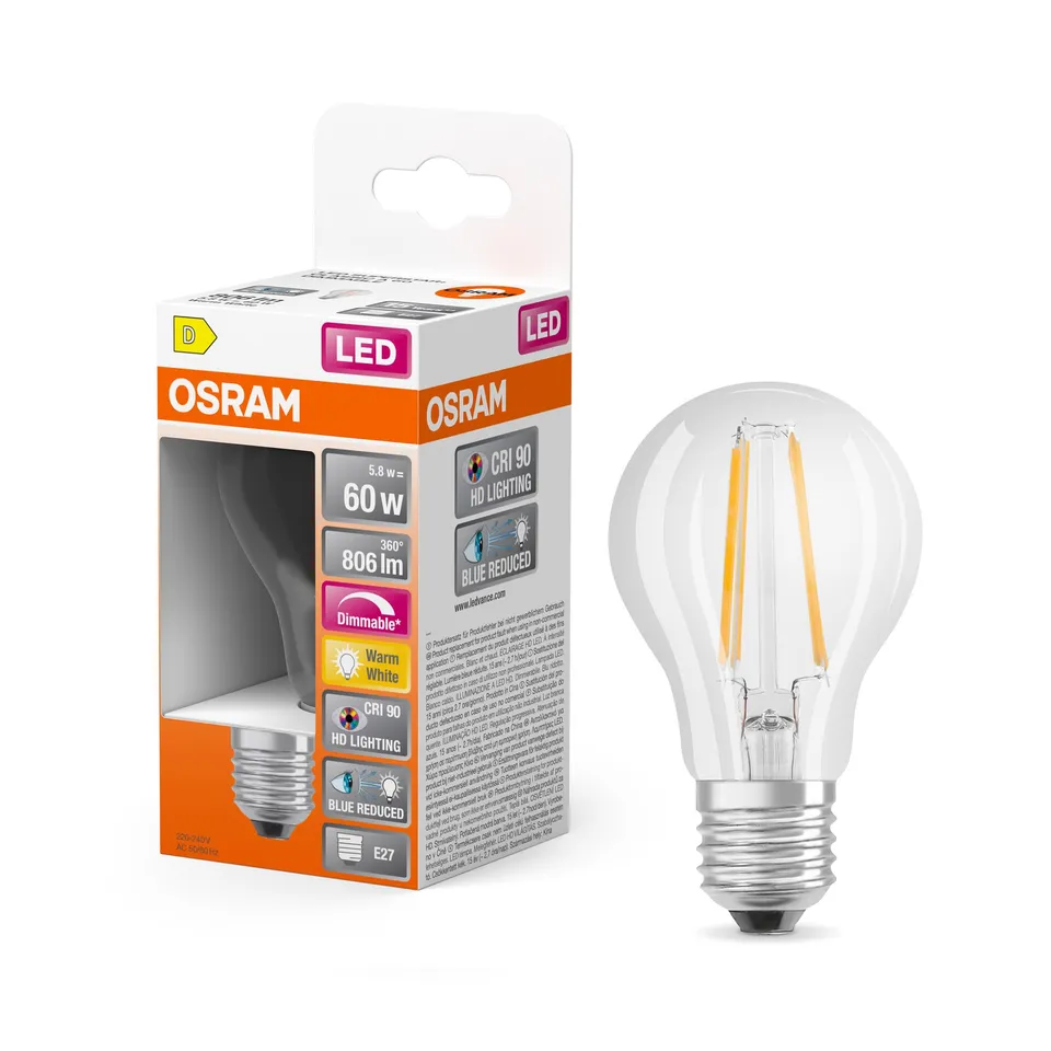 osram-superstar-classic-ampoule-led-filament-dimmable-e27-cri-90-blanc-chaud-270 image 1