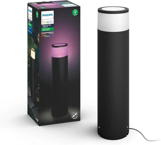 philips-hue-white-color-ambiance-calla-extension-borne-ext-rieure-aluminium-noir image 1
