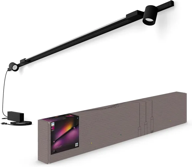 philips-hue-perifo-kit-d-clairage-sur-rail-mural-avec-2-spots-cylindriques-et-tu-2 image 1