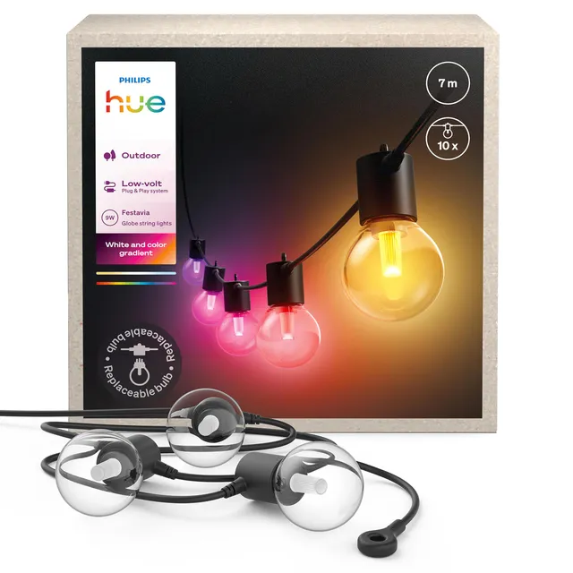 philips-hue-festavia-guirlande-lumineuse-d-ext-rieur-7-m-10-ampoules-globe-incas image 1