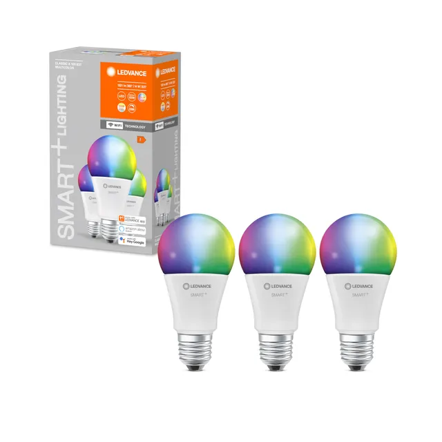 ledvance-smart-classic-multicolore-lot-de-3-ampoules-led-intelligentes-e27-wifi- image 1