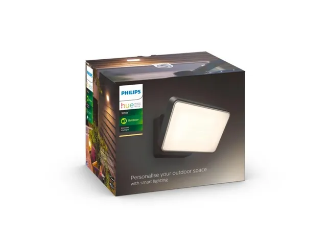 philips-hue-white-projecteur-ext-rieur-welcome-noir-connect-compatible-alexa-goo image 1