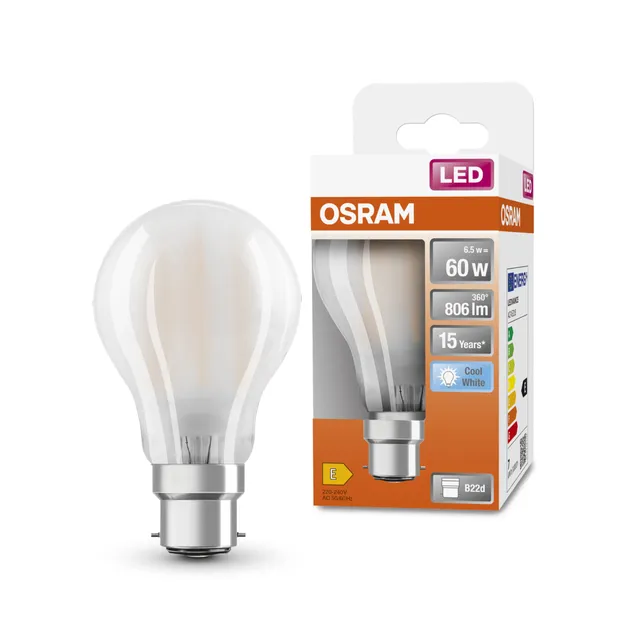 ledvance-osram-led-star-ampoule-led-filament-d-poli-culot-b22d-blanc-froid-4000k image 1