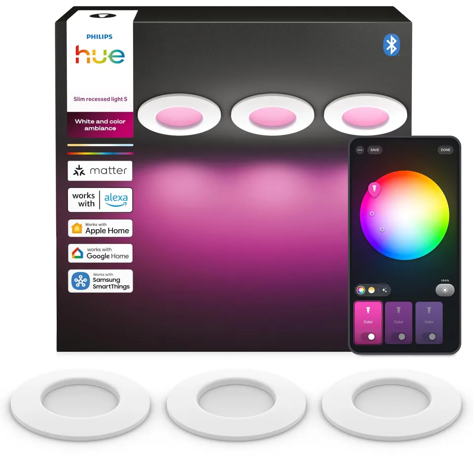 philips-hue-spot-encastrable-fin-plafonnier-led-intelligent-encastr-90-mm-1000-l image 1