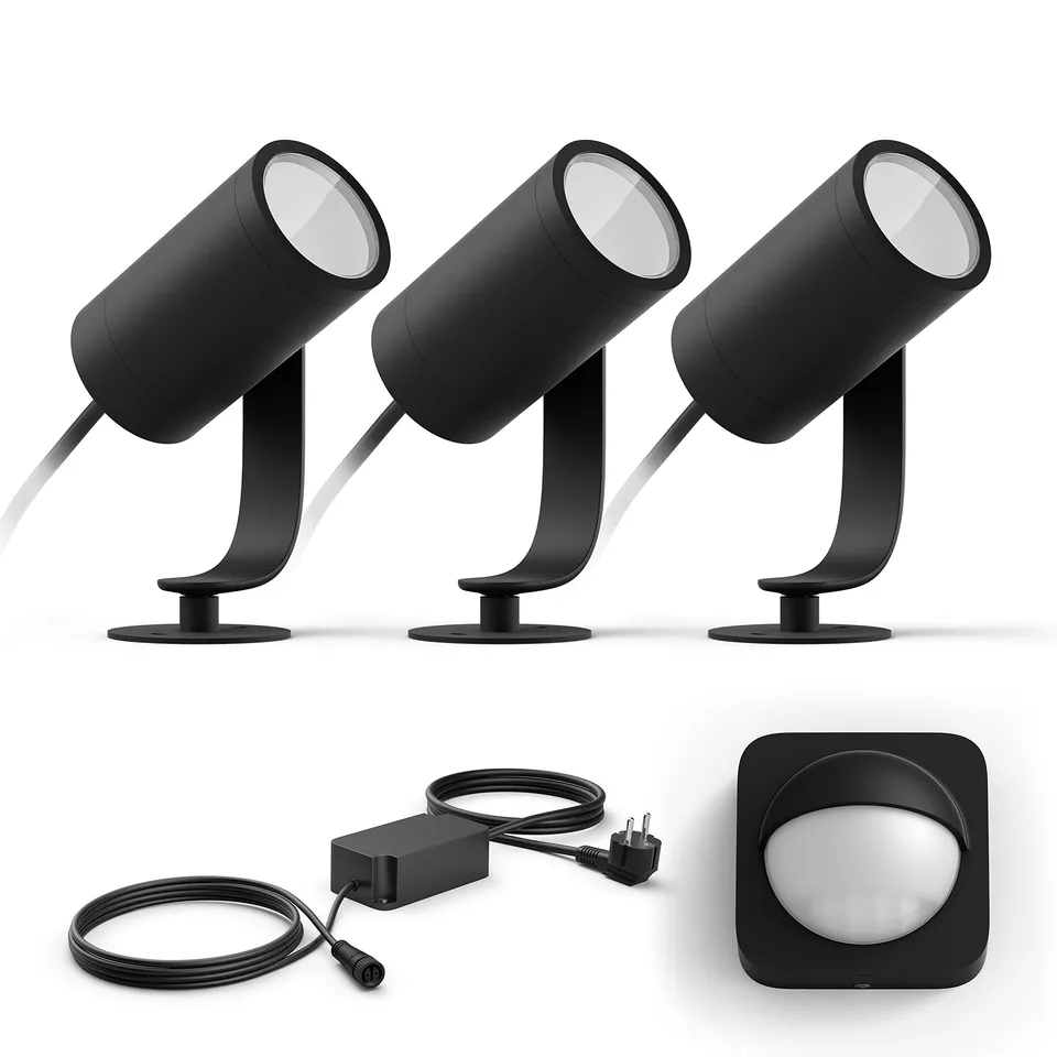 philips-hue-lily-kit-de-base-ext-rieur-3-spots-de-jardin-anthracite-white-color- image 1