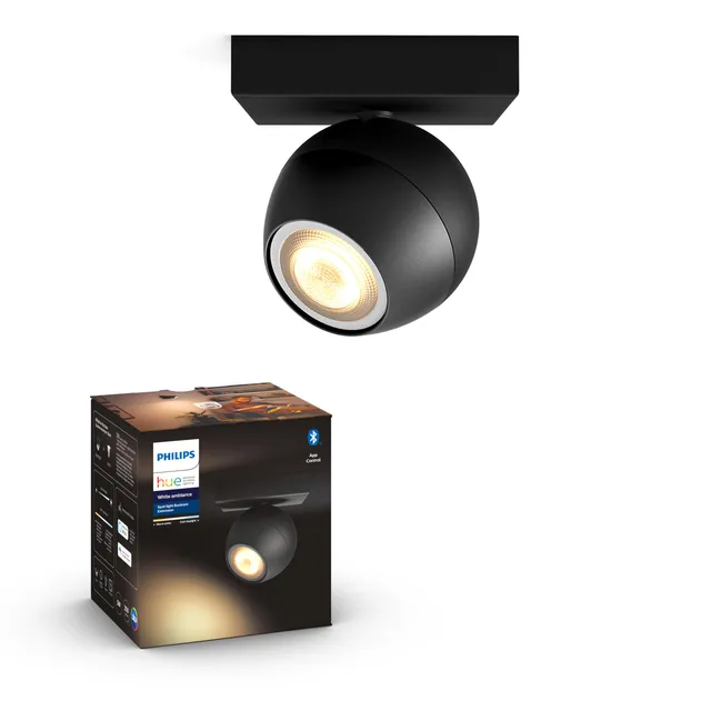 philips-hue-white-ambiance-buckram-spot-5-5-w-noir-spot-encastr-intelligent-blue image 1