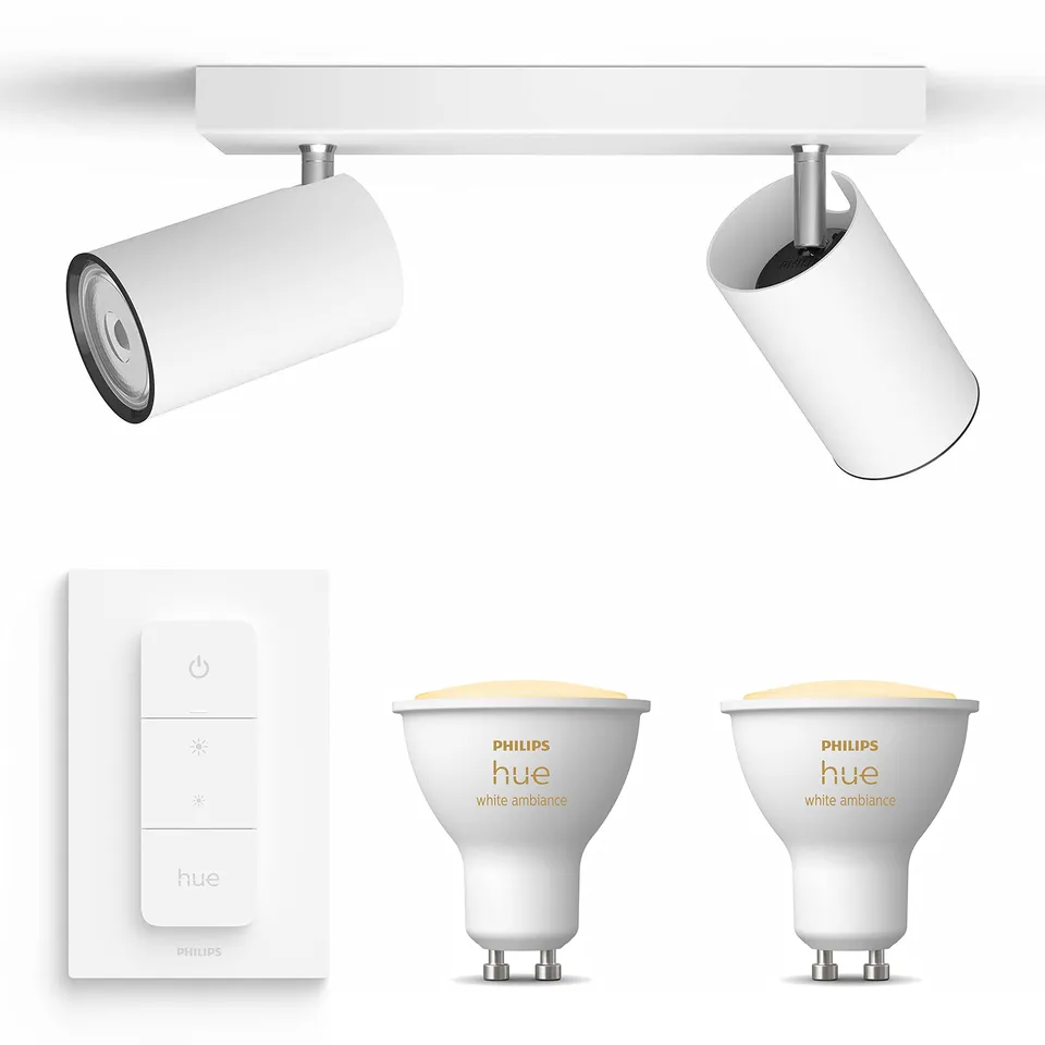 philips-hue-myliving-kosipo-double-spot-poser-white-ambiance-gu10-avec-variateur image 1