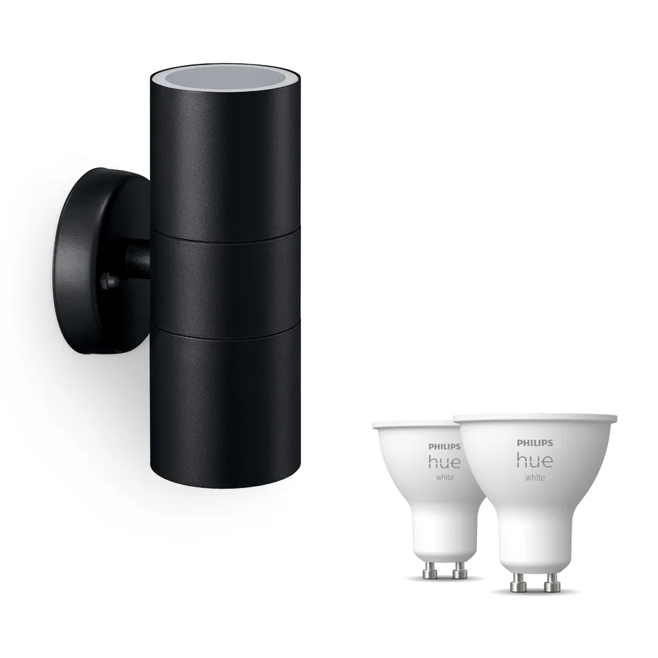 philips-hue-kylis-applique-murale-d-ext-rieur-haut-et-bas-noire-gu10-white-ip44- image 1