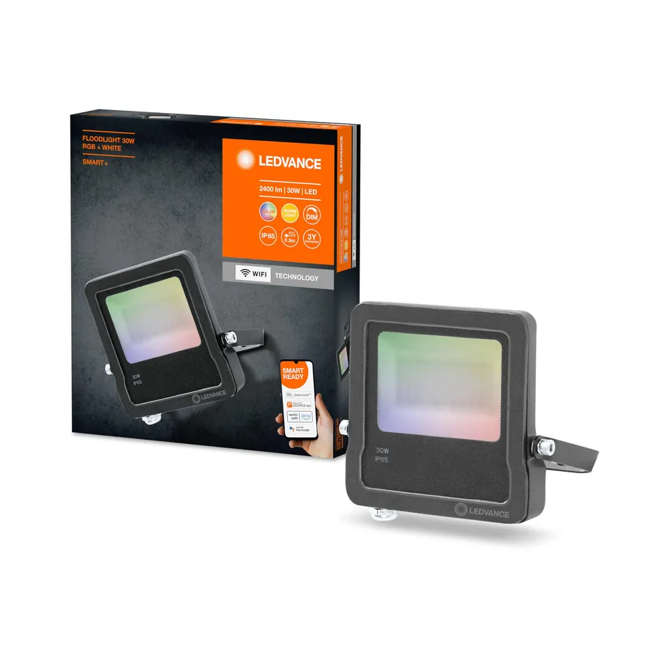 ledvance-smart-wifi-projecteur-ext-rieur-led-30-w-rgbw-aluminium-ip65-couleurs-r image 1