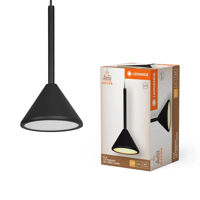 ledvance-decor-fuji-suspension-1-x-pendule-13w-3000k-noir-luminaire-d-coratif-su image 1