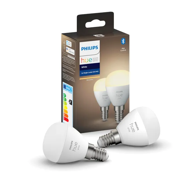 philips-hue-white-pack-de-2-ampoules-led-connect-es-e14-bluetooth-blanc-chaud-co image 1