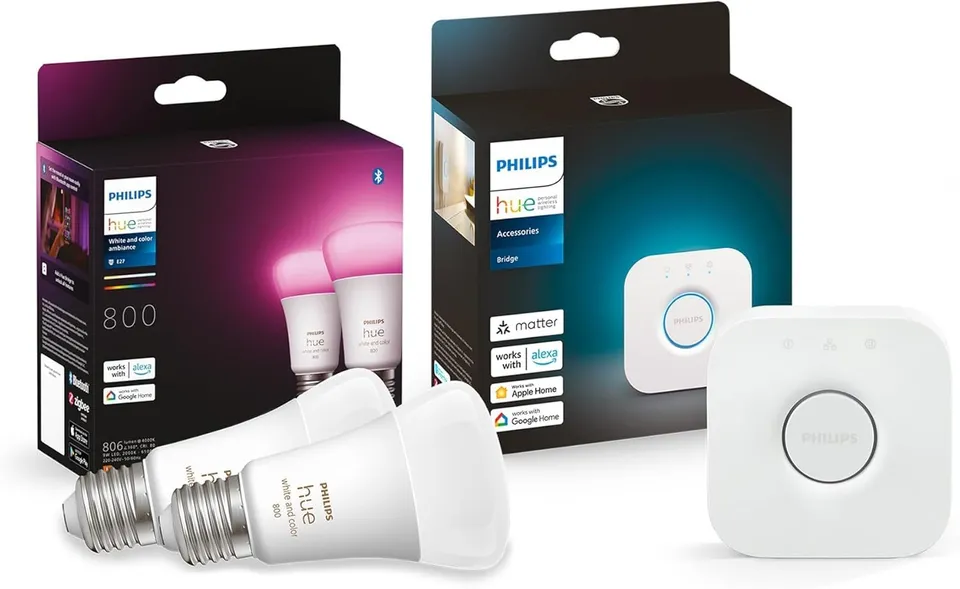 philips-hue-white-and-color-ambiance-kit-de-d-marrage-2-ampoules-led-connect-es- image 1