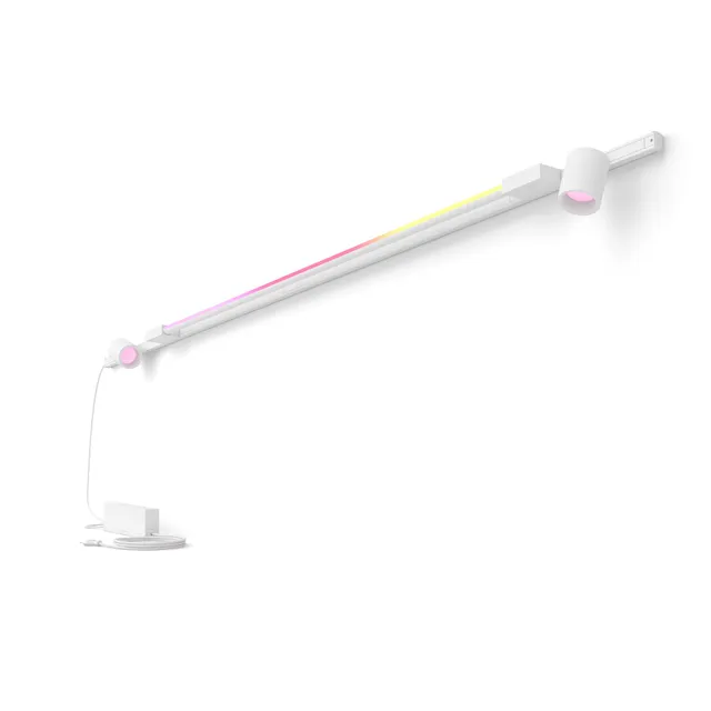 philips-hue-perifo-kit-d-clairage-sur-rail-mural-avec-2-spots-cylindriques-et-tu image 1