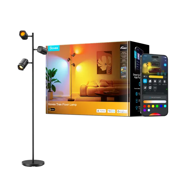 govee-tree-floor-lamp-reconditionn-lampadaire-arbre-led-dimmable-multicolore-pou image 1