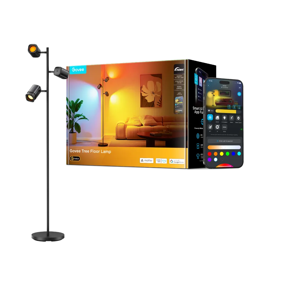 govee-tree-floor-lamp-reconditionn-lampadaire-arbre-led-dimmable-multicolore-pou image 1