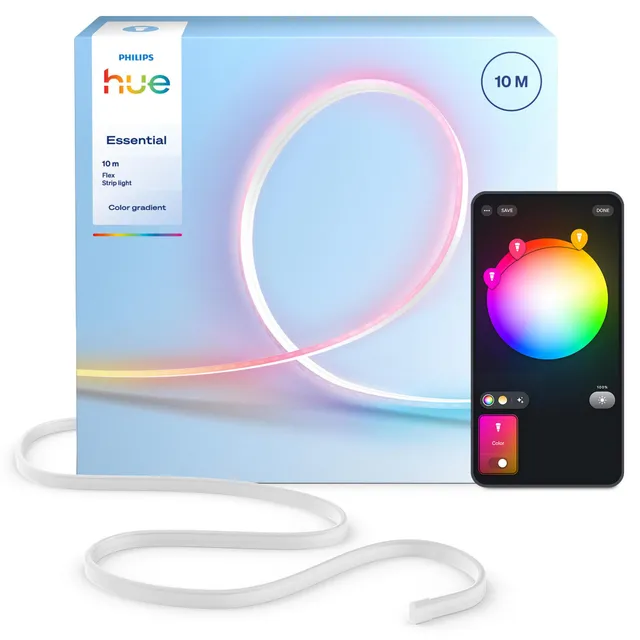 philips-hue-essential-ruban-led-flex-10-m-tres-rgbic-d-grad-s-multicolores-et-ef image 1