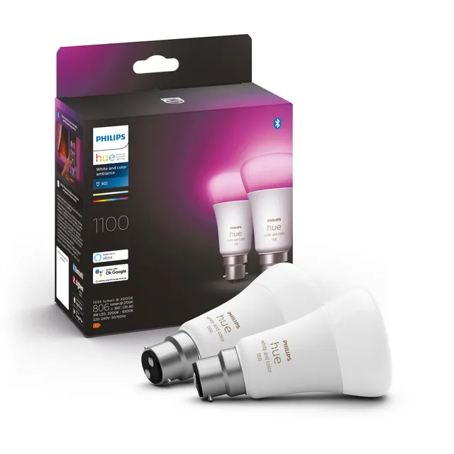 philips-hue-white-and-color-ambiance-ampoules-connect-es-led-b22-quivalent-75-w- image 1