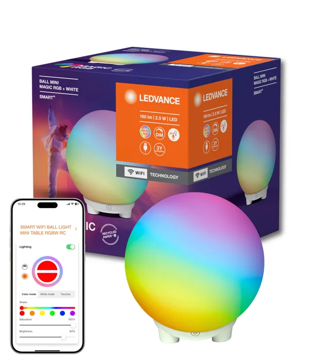 ledvance-smart-wifi-ball-mini-mgc-rgbw-lampe-d-ambiance-connect-e-usb-2-5-w-16-m image 1