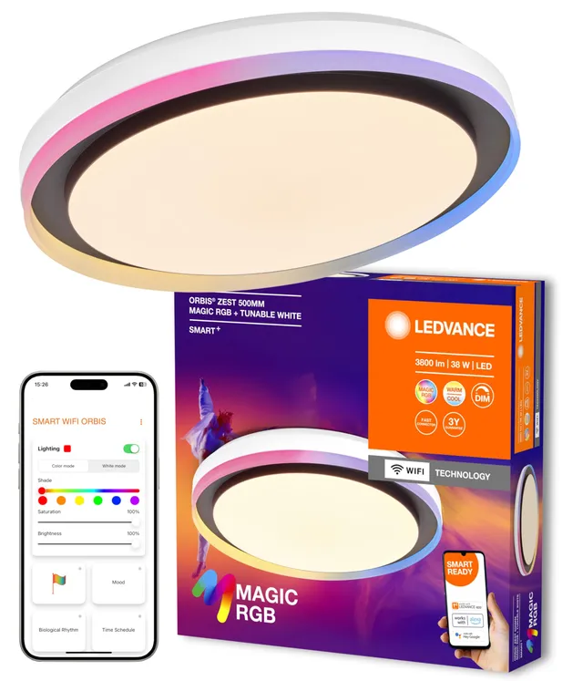ledvance-smart-wifi-plafonnier-led-32-w-3400-lm-blanc-r-glable-2700-6500k-et-rgb image 1