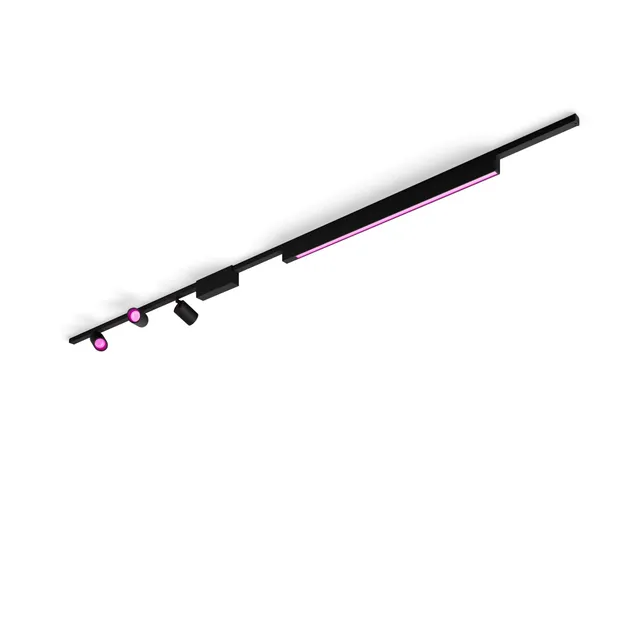philips-hue-perifo-kit-plafonnier-sur-rail-avec-3-spots-cylindriques-et-1-barre- image 1