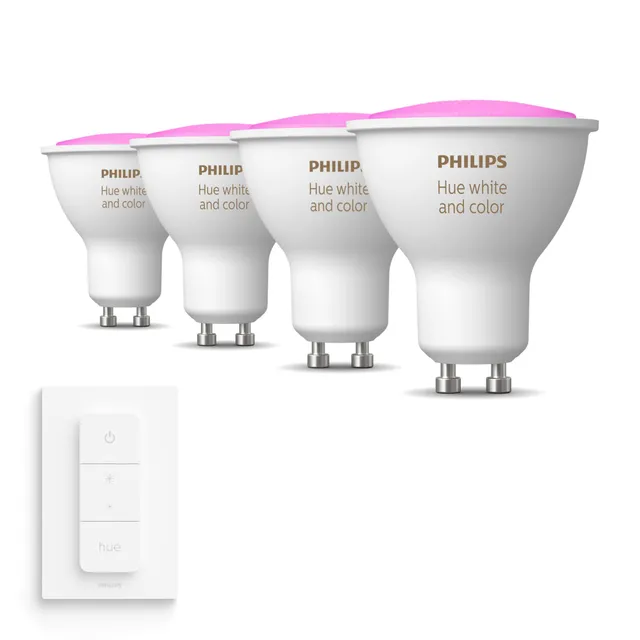 philips-hue-white-and-color-ambiance-pack-avantag-gu10-4-spots-led-blanc-et-colo image 1