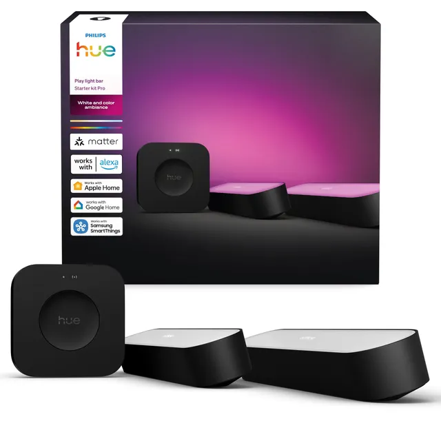 philips-hue-play-lot-de-2-barres-lumineuses-hue-bridge-pro-clairage-tv-et-gaming image 1