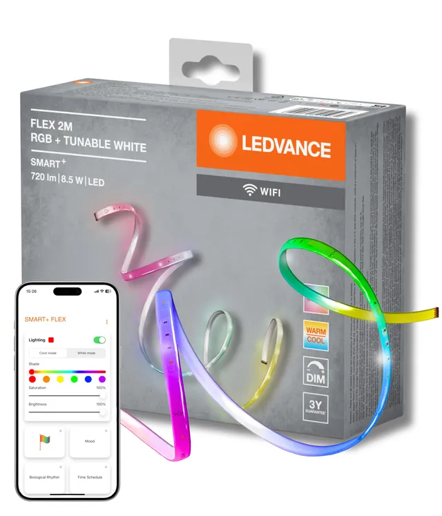 ledvance-smart-wifi-ruban-lumineux-led-intelligent-rgb-2-m-16-millions-de-couleu image 1