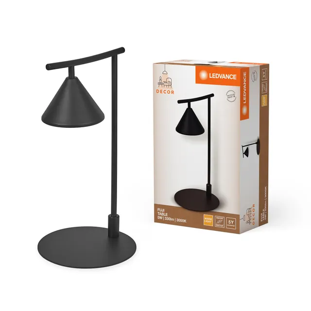 ledvance-decor-fuji-table-lampe-de-table-led-d-corative-5w-3000k-noir-filament-m image 1