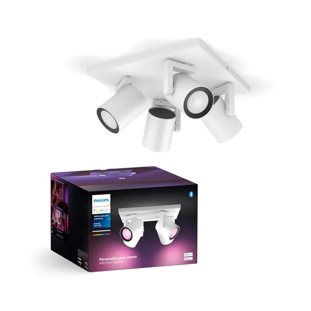 philips-hue-white-color-ambiance-argenta-4-plafonnier-orientable-4-spots-led-dim image 1