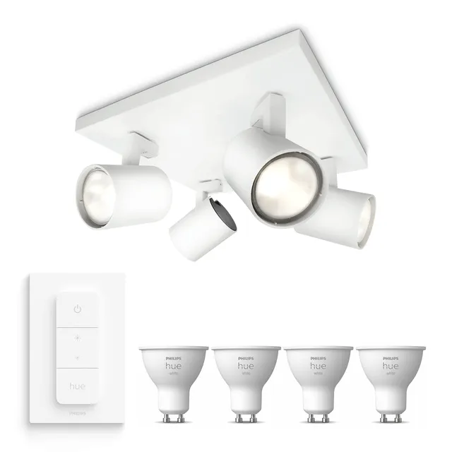 philips-hue-runner-spot-en-saillie-blanc-4-points-lumineux-hue-white-gu10-spots- image 1