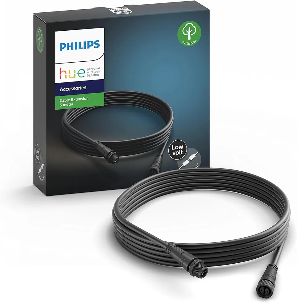 philips-hue-rallonge-basse-tension-5-m-noir-pour-clairage-ext-rieur-hue image 1