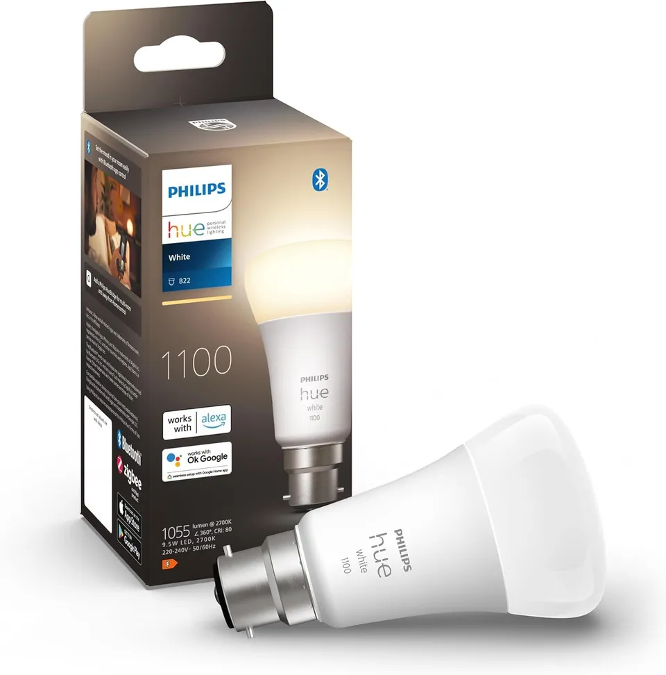 philips-hue-white-ampoule-led-connect-e-b22-quivalent-75-w-1100-lumens-blanc-dim image 1