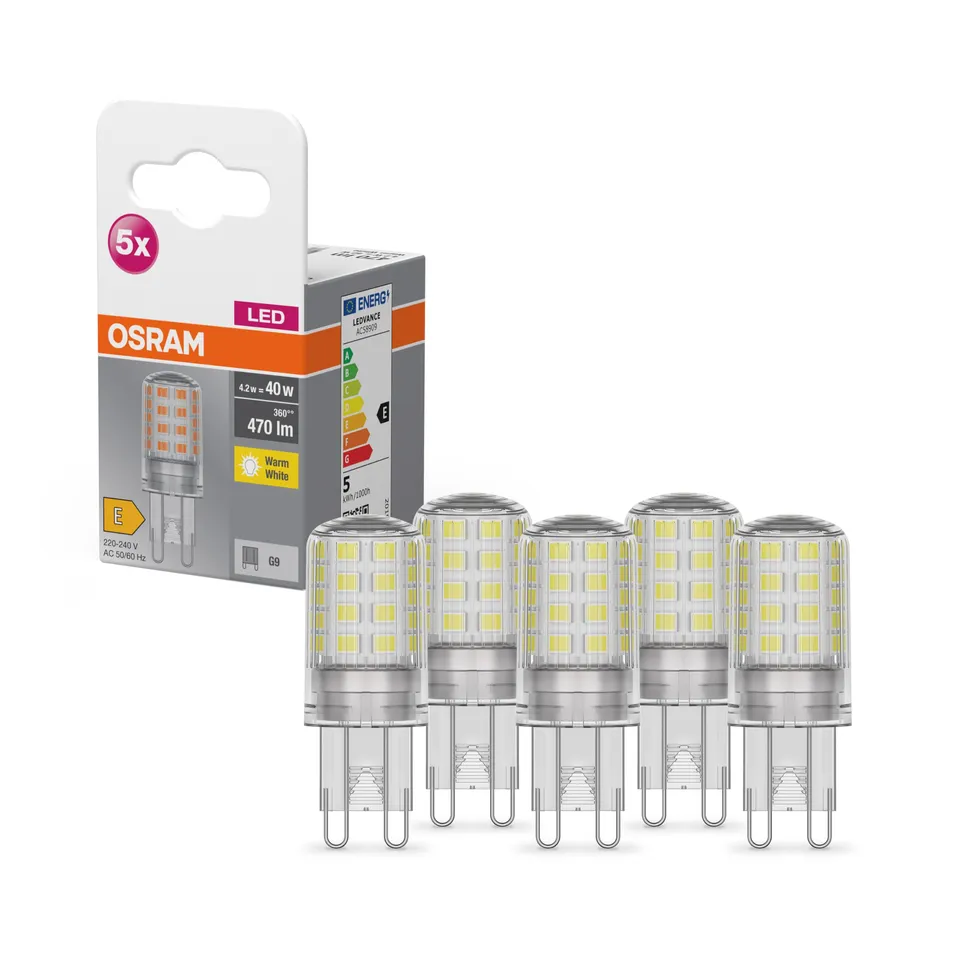 osram-led-star-pin-g9-lot-de-5-ampoules-led-470-lumens-blanc-chaud-2700k-verre-t image 1