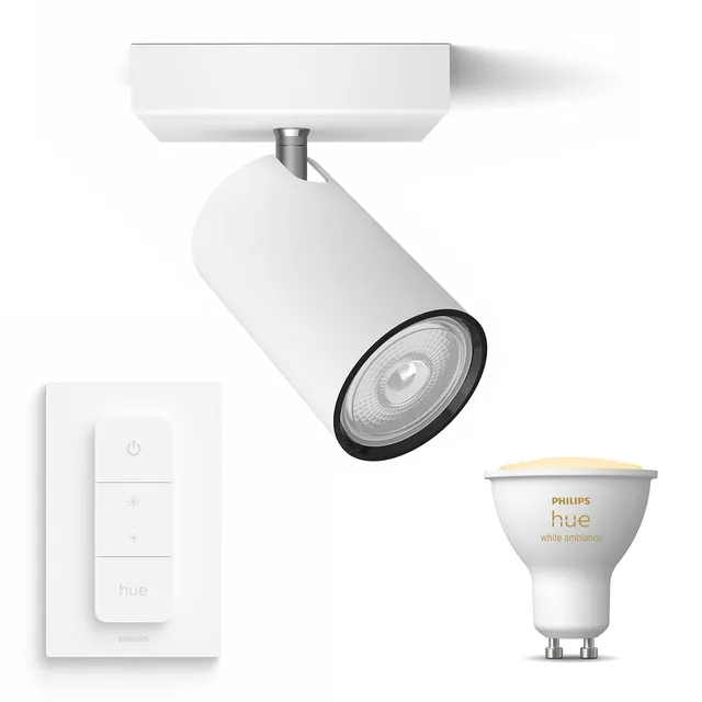 philips-hue-kosipo-spot-poser-en-saillie-blanc-gu10-hue-white-ambiance-avec-vari image 1