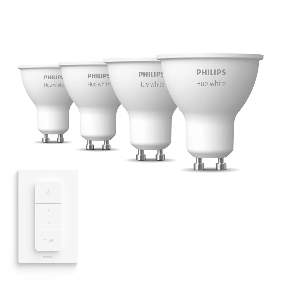 philips-hue-white-pack-avantag-gu10-4-spots-led-blanc-chaud-dimmables-avec-varia image 1